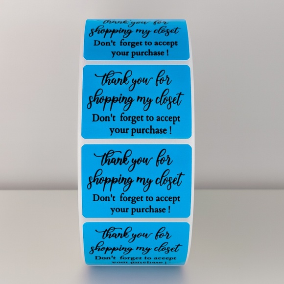 Thank You For Shopping My Closet Stickers Poshmark Labels - Picture 2 of 11